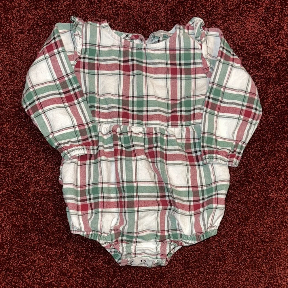 Ruffle Butts Red and Green Plaid Diaper Cover